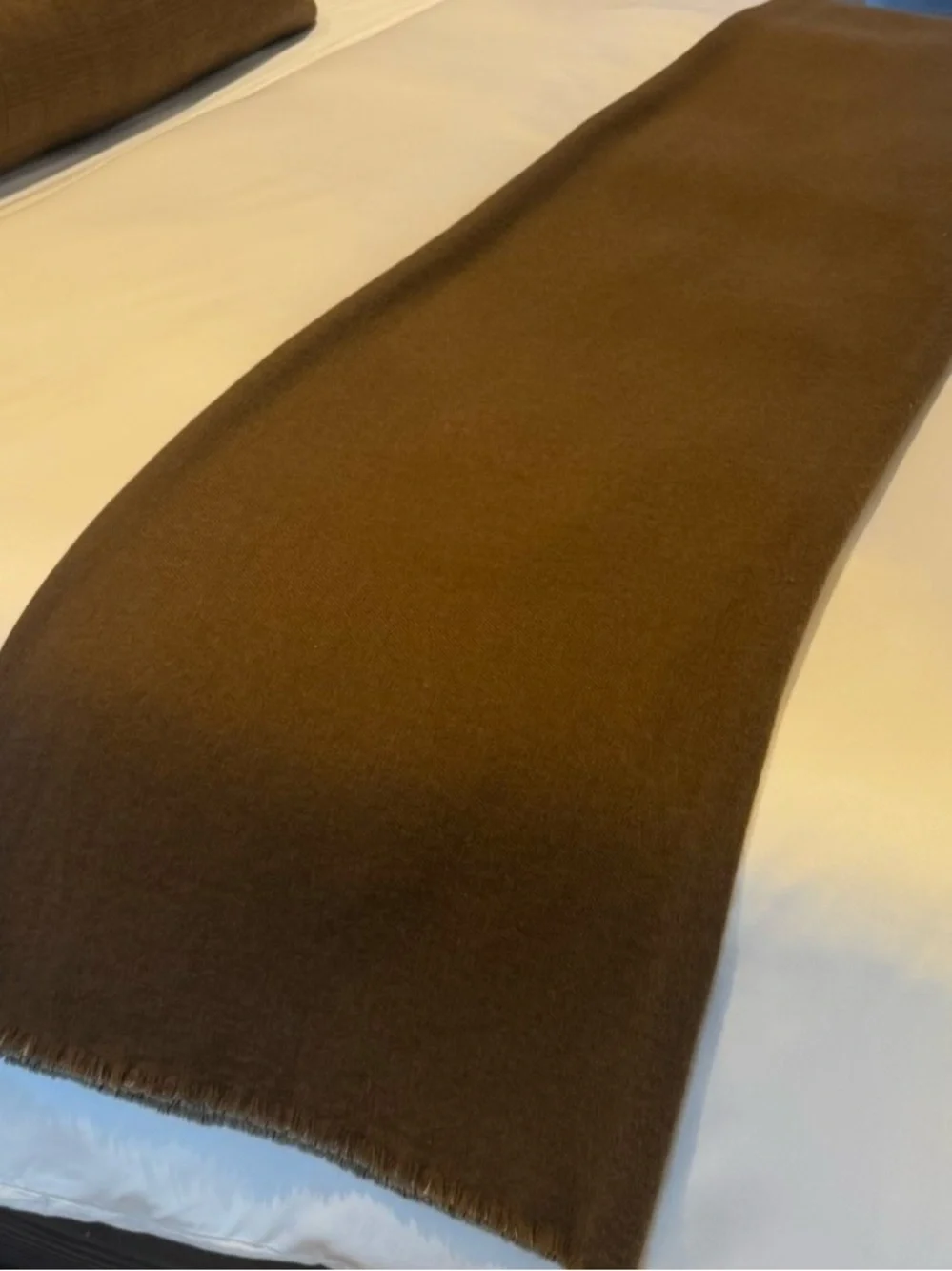 RH SIENA Luxurious 70%Lambswool & 20%Cashmere Throw-in BURNT-CARAMEL,96“x 71“NEW